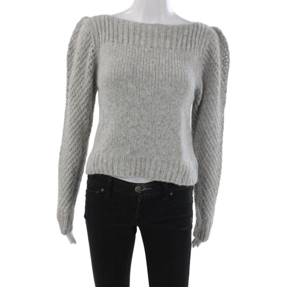 Love Shack Fancy Unisex Gray Pullover Sweater Baby Alpaca Merino Size XS